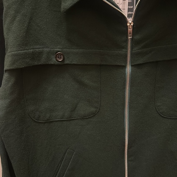 Winnie Wool Blend Flannel Blouson in Green NEW - Picture 13 of 16